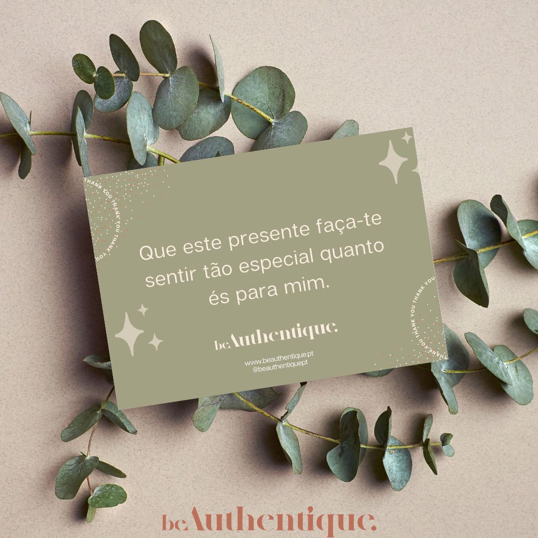 Cartão_Agradece_Green_beAuthentique Cartão Agradece Green - Image 1